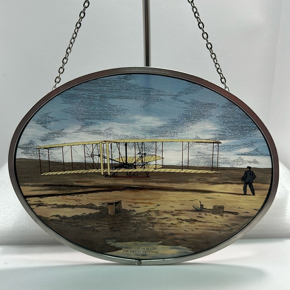 VTG Glassmasters - Wright Brothers Bi-Plane - Sun Catcher - Made in USA